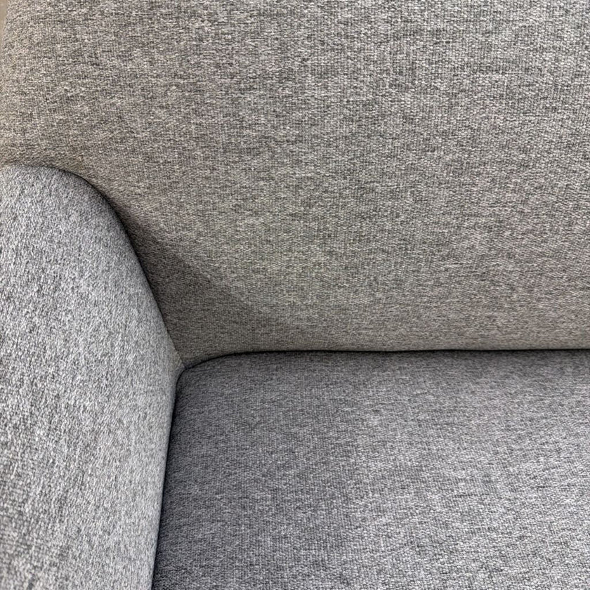 Wood Framed Grey Sofa