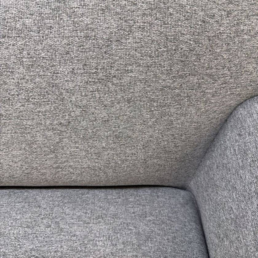 Wood Framed Grey Loveseat