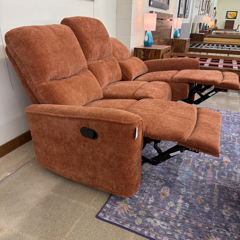 Burnt Orange Reclining Sofa
