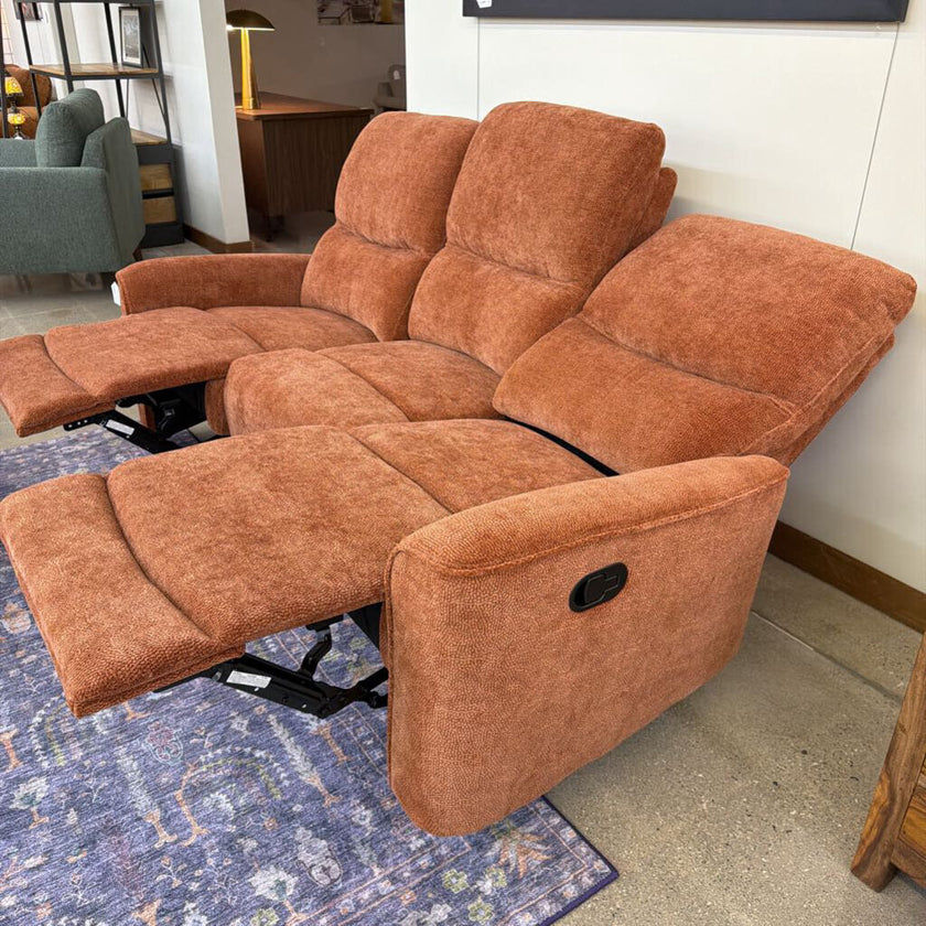 Burnt Orange Reclining Sofa