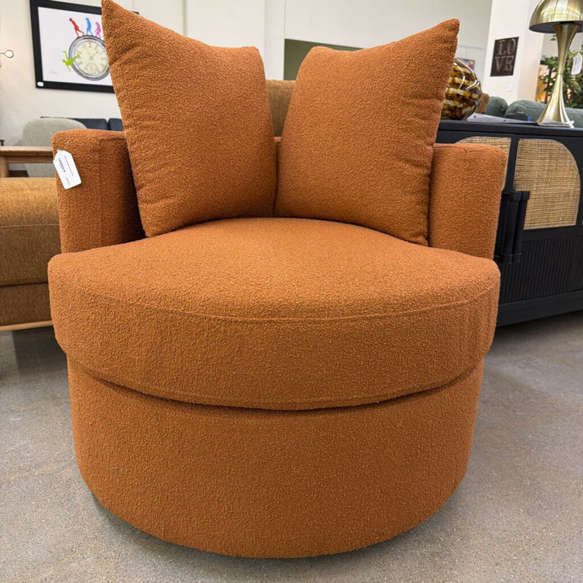 Burnt Orange Swivel Chair
