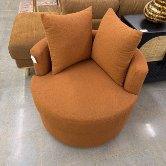 Burnt Orange Swivel Chair