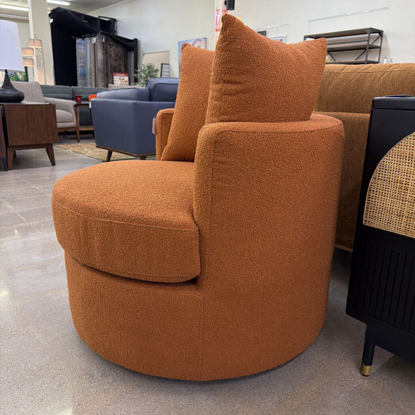Burnt Orange Swivel Chair