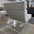 Acrylic Ivory Accent Chair