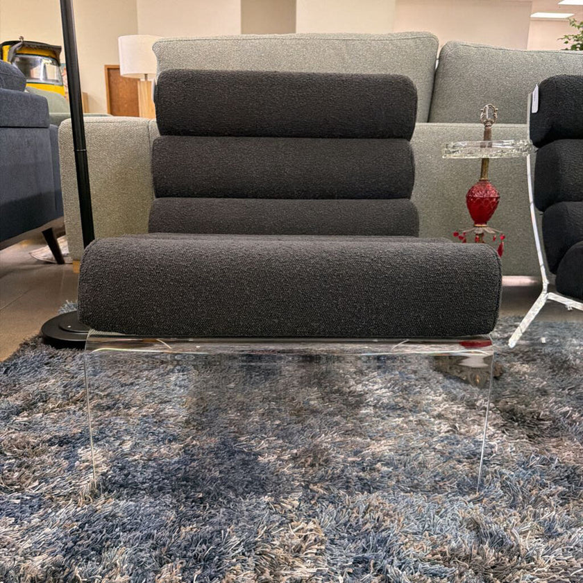 Acrylic Black Accent Chair