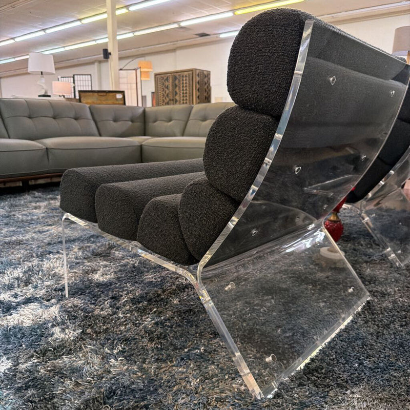 Acrylic Black Accent Chair