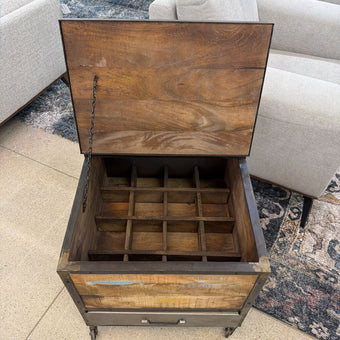 Iron Bar Box Side Table