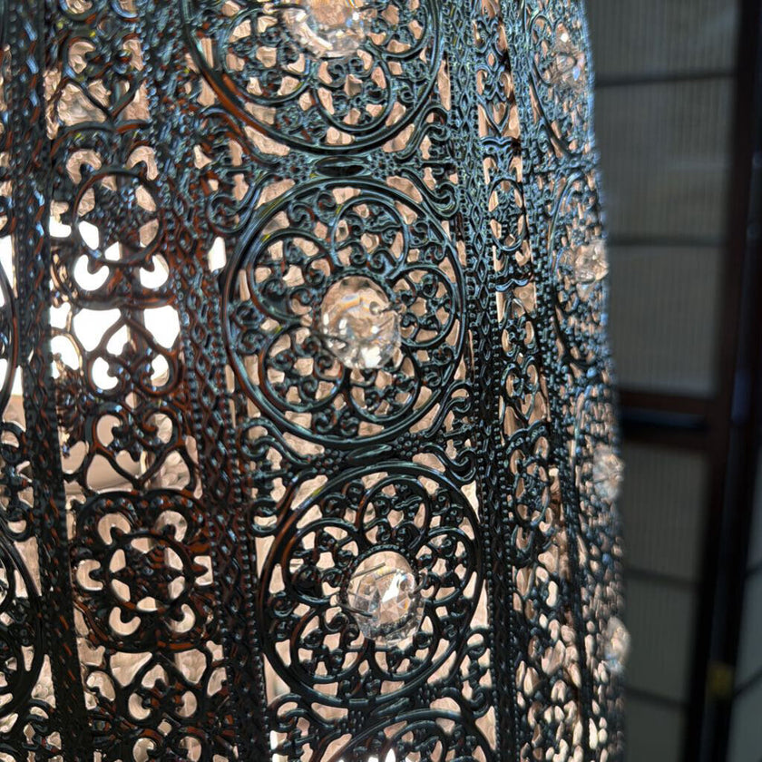 Metal & Crystal Floor Lamp