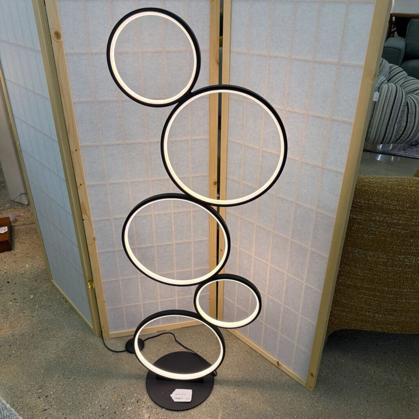 Rings Black Floor Lamp
