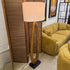 Wood Oval Floor Lamp