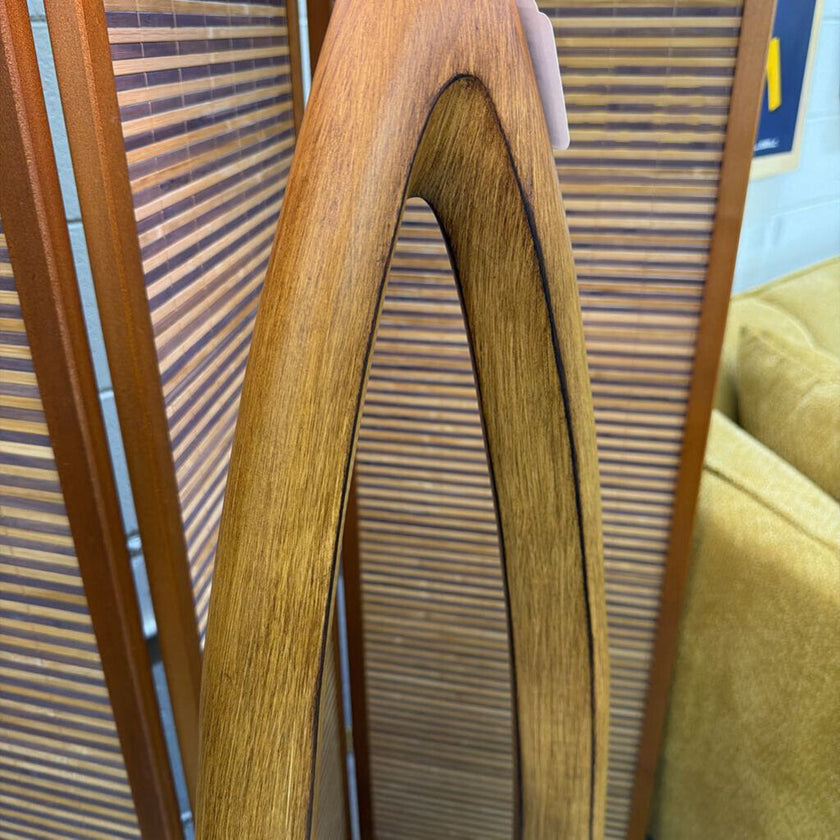 Wood Oval Floor Lamp