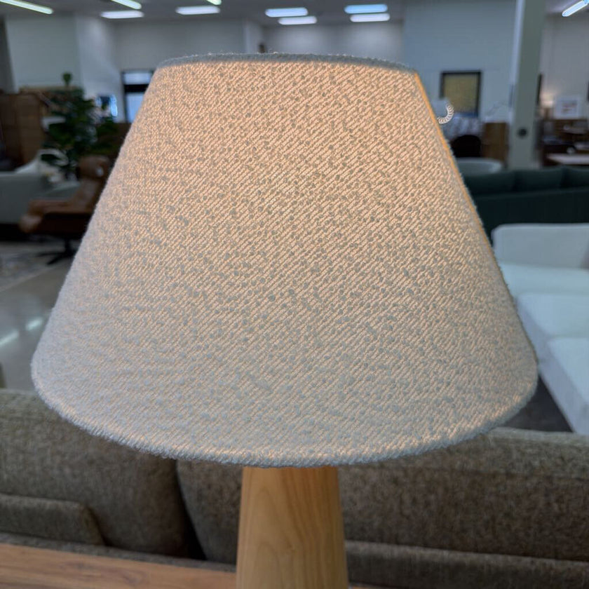Natural Tapered Wood Table Lamp