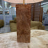 Small Burl Wood Table Lamp