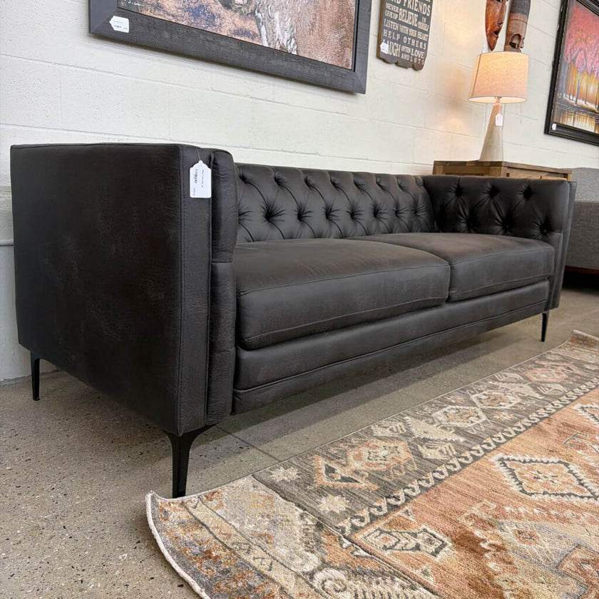 Black Tufted Sofa