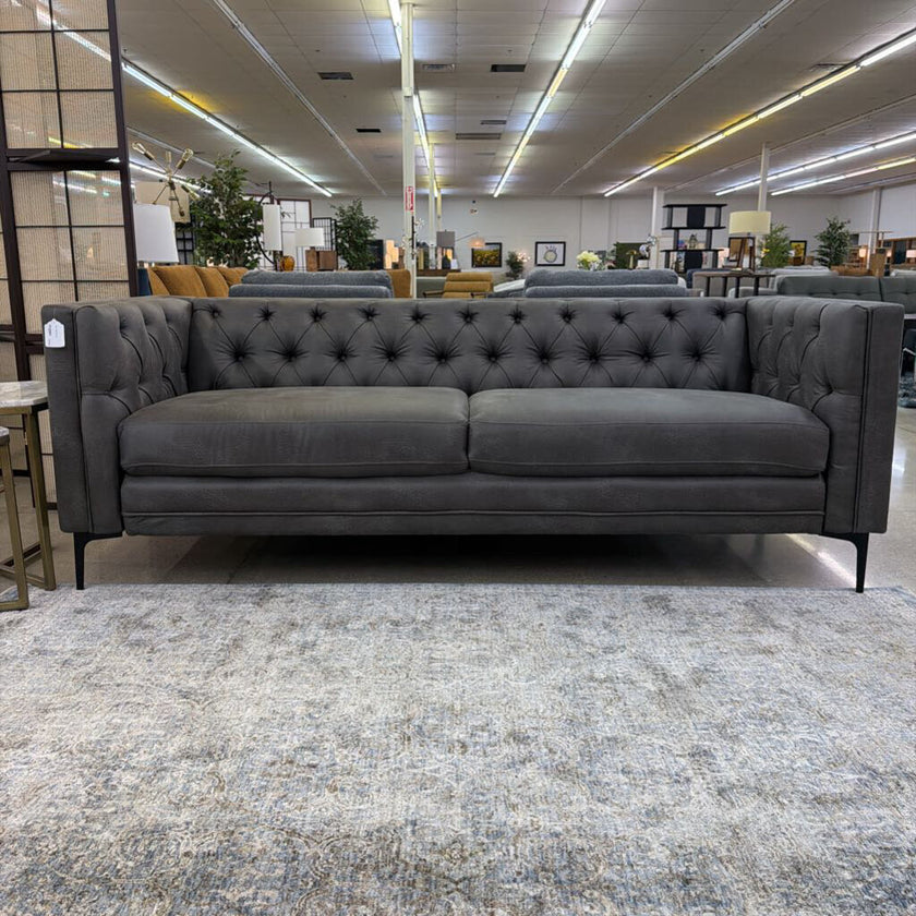 Grey Tufted Sofa