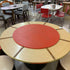 Whiskey Barrel Card Table and 7 Stool Set