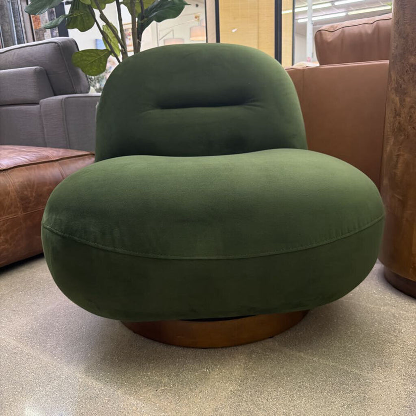 Moss Green Swivel Lounge Chair