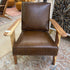 Chestnut Leather Accent Chair