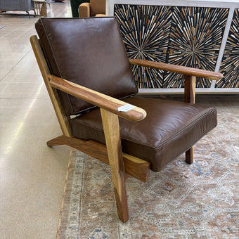 Chestnut Leather Accent Chair