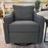 Charcoal Boucle Swivel Chair