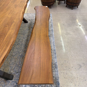 Live Edge Trestle Bench