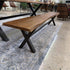 Live Edge Trestle Bench