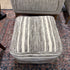 Carina Contemporary Square Woven Pouf in Black Melange, White Wool