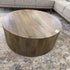 Millbury SOLID MANGO WOOD 36 inch Wide Round Contemporary Drum Coffee Table in Briarsmoke, Fully Assembled