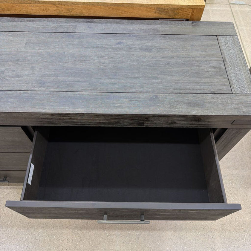 Modus Meadow Six Drawer Solid Wood Dresser in Graphite