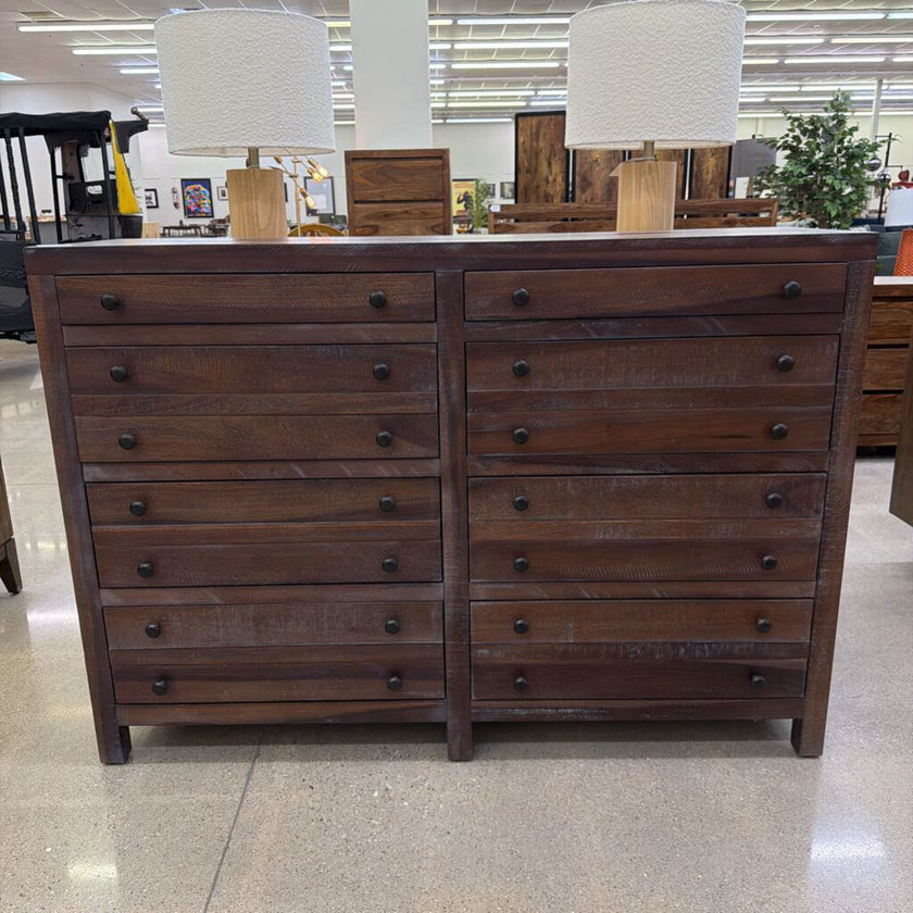 Townsend Eight Drawer Solid Wood Dresser in Java