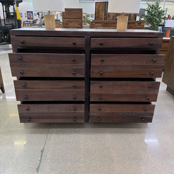 Townsend Eight Drawer Solid Wood Dresser in Java