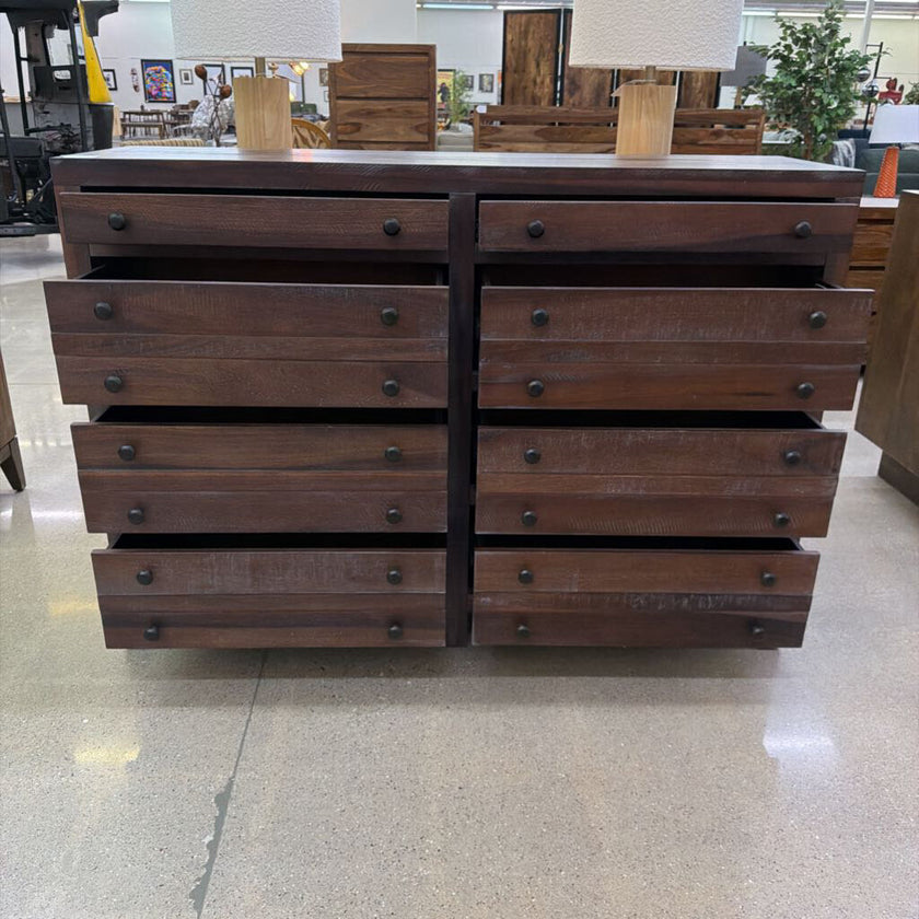 Townsend Eight Drawer Solid Wood Dresser in Java