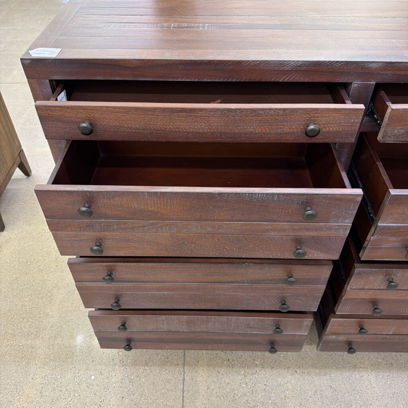Townsend Eight Drawer Solid Wood Dresser in Java
