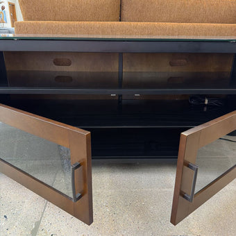 Mod Glass & Wood Media Stand
