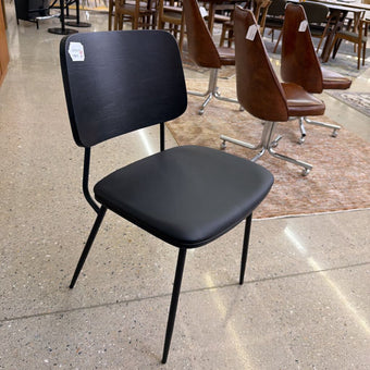 Hayley Dining Chair in Black Vegan Faux Leather