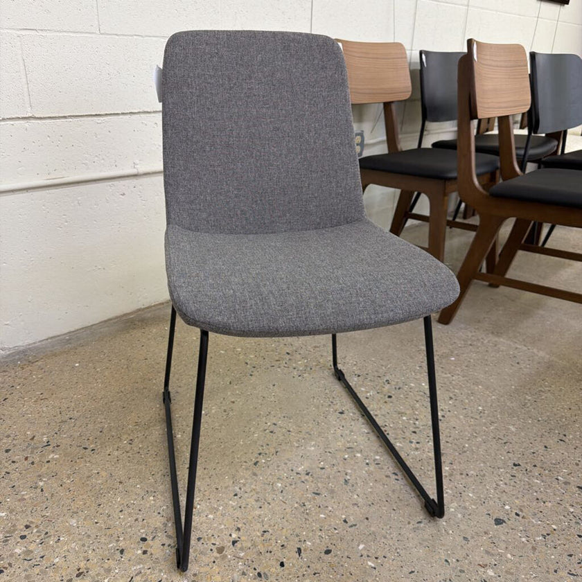 Corina Dining Chair in Grey Linen Look Fabric