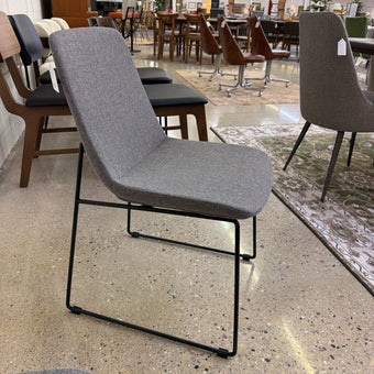 Corina Dining Chair in Grey Linen Look Fabric