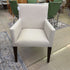 Modesto Upholstered Arm Chair in Abalone Linen and French Roast