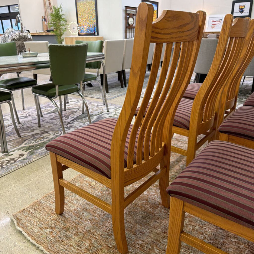 Don's Amish Made Oak Dining Chairs Set of 6