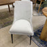 Winston Upholstered Metal Leg Dining Chair in Ash Grey and Black