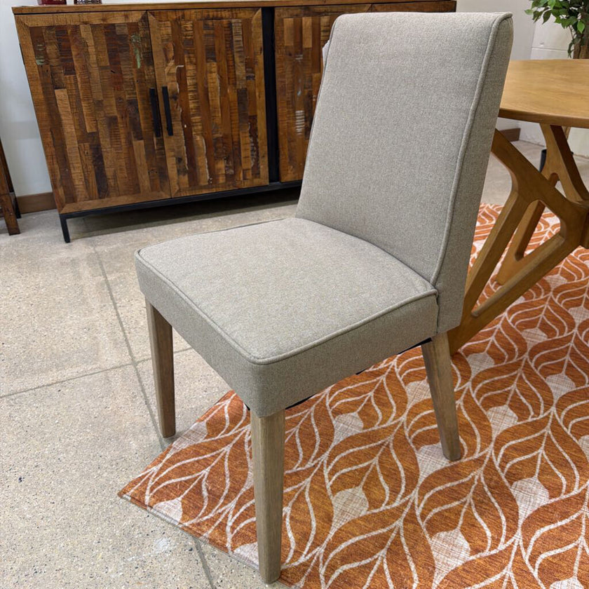 As Is Bartow Contemporary Dining Chair in Taupe Woven Polyester