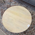 Elmbrook SOLID MANGO WOOD 34 inch Wide Round Modern Industrial Drum Coffee Table in Natural