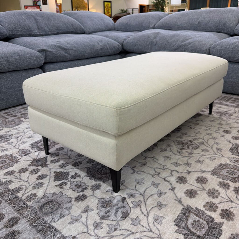 Ava Large Rectangular Ottoman in Tightly Woven Performance Fabric