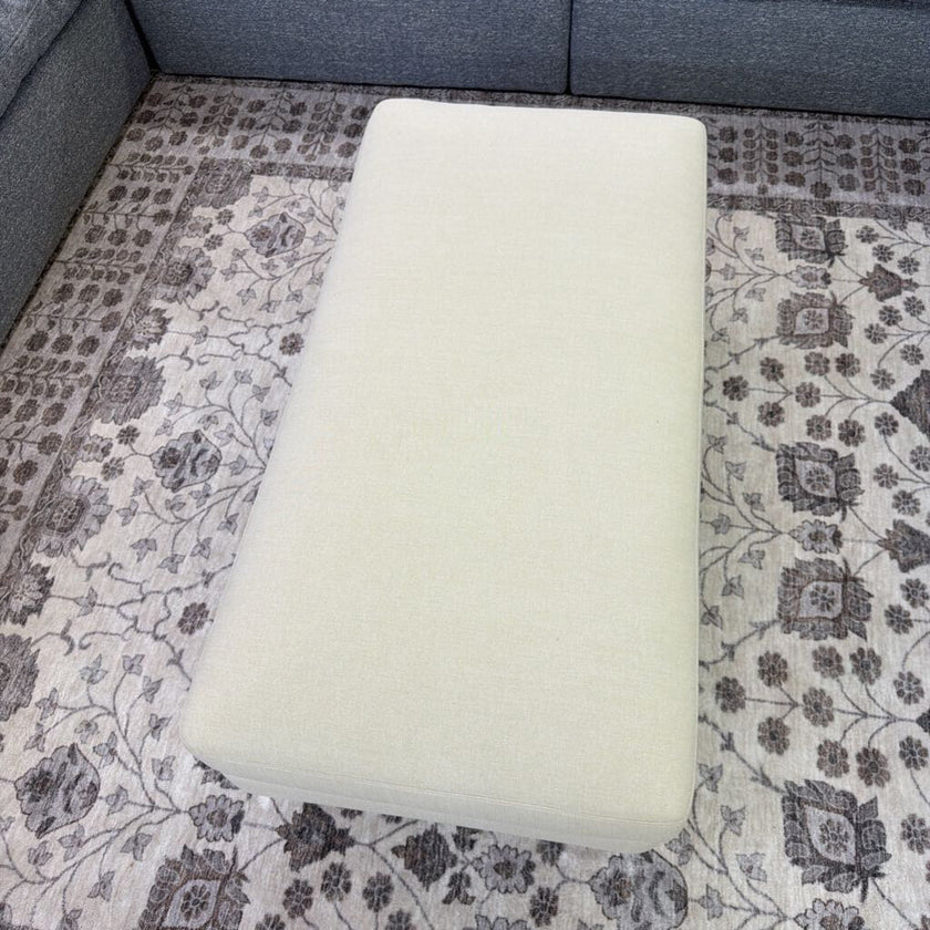 Ava Large Rectangular Ottoman in Tightly Woven Performance Fabric