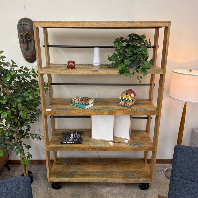 Vintage Wheeled Bookcase