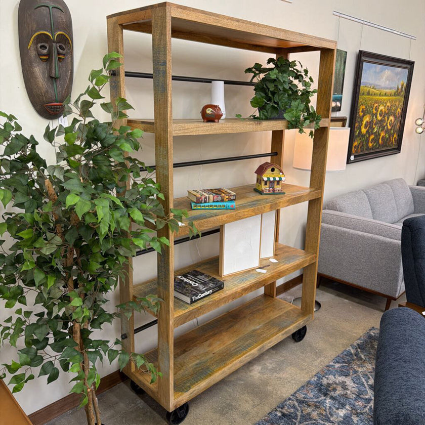 Vintage Wheeled Bookcase