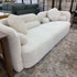 Upholstered Modern Curved Boucle Sofa With 4 Pillows