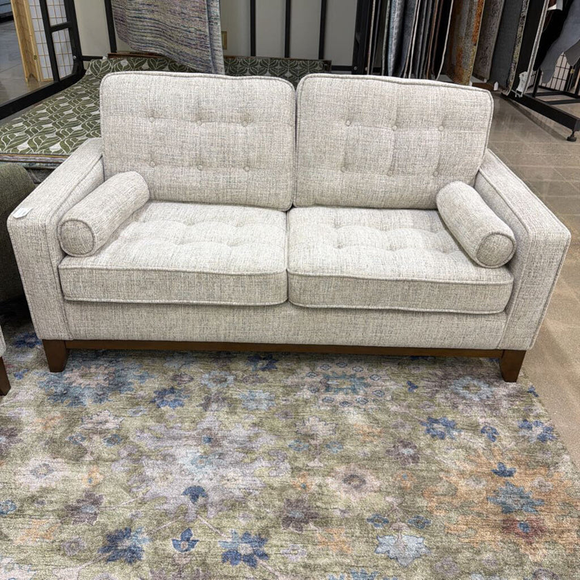 Flax Retro Modern Loveseat
