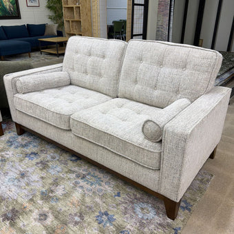 Flax Retro Modern Loveseat