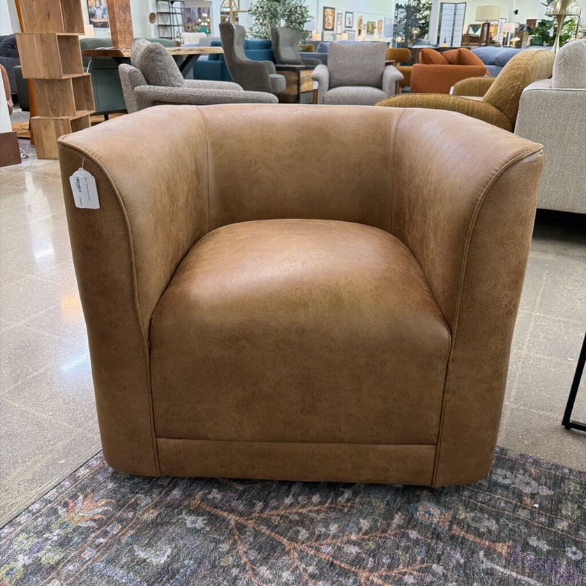 Brown Swivel Accent Chair